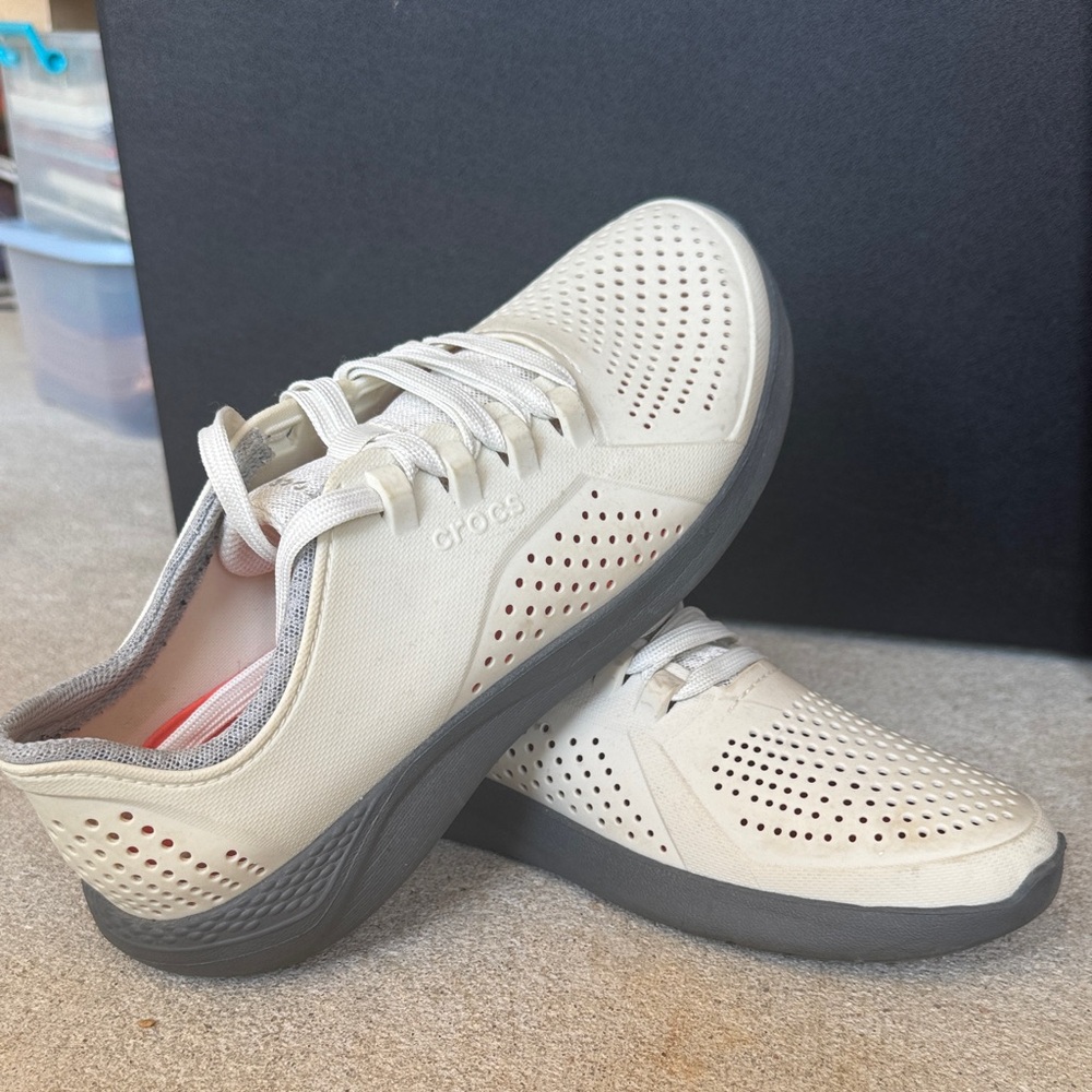 Crocs Cream Perforated Casual Shoes